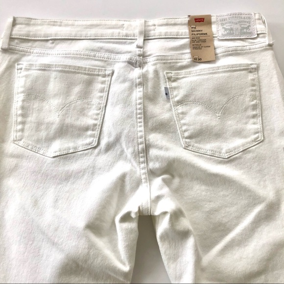 Levi’s Women’s 711 Skinny in white-NWT - Picture 5 of 9
